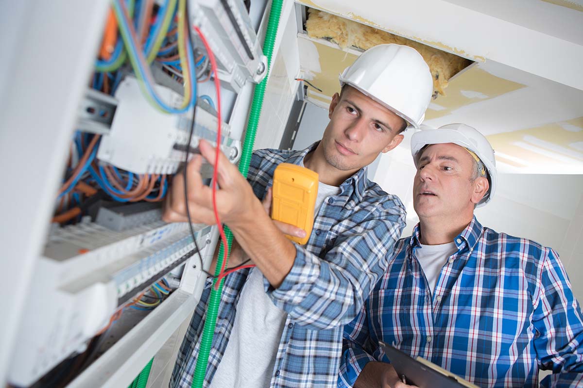 electricians working